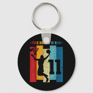 11 Year Old Basball 11th Birthday Boy Basball Key Ring