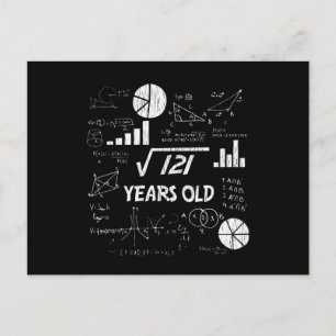 11 Year Old Bday Geeky Math 11th birthday Gift Postcard