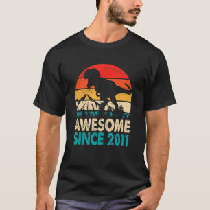11 Year Old Birthday Boy Awesome Since 2011 Dinosa T-Shirt