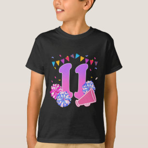 11 Year Old Birthday Cheerleading Girl 11th Party T-Shirt