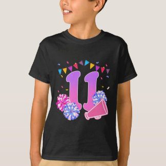 11 Year Old Birthday Cheerleading Girl 11th Party T-Shirt