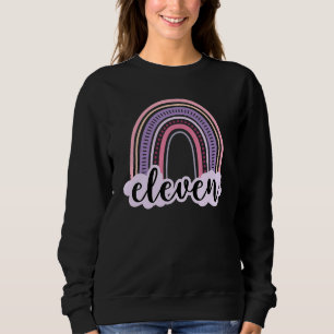 11 Year Old Boho Rainbow 11th Birthday Girls Famil Sweatshirt