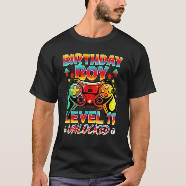 11 Year Old Boy Level 11 Unlocked Awesome 2012 11t T-Shirt (Front)