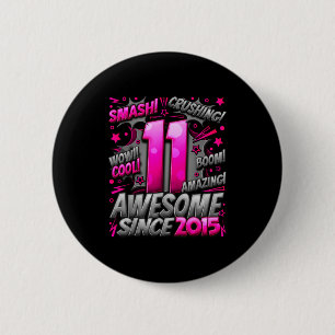 11 Year Old For Boys 11th Birthday Boy 11 Year Old 6 Cm Round Badge