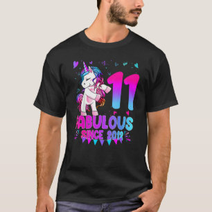 11 Year Old Gifts Girls Teens Flossing Unicorn 11t T-Shirt