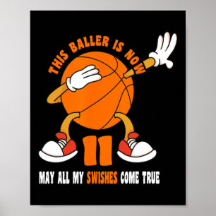 11 Year Old Happy 11th Birthday Basketball 11th Bi Poster
