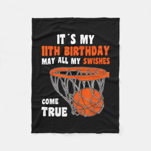 11 Year Old Happy 11th Birthday Sketll 11th Birthd Fleece Blanket