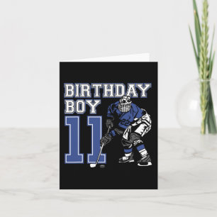 11 Year Old Ice Hockey Themed Birthday Party 11th Card