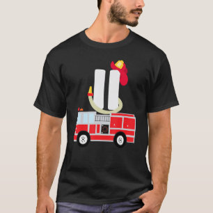 11 Year Old It's My 11th Birthday Boy Fire Truck F T-Shirt