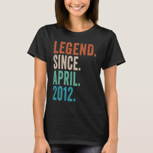 11 Year Old  Legend Since April 2012 11th Birthday T-Shirt