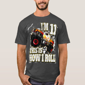 11 Year Old Monster Truck Birthday T-Shirt
