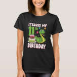 11 Year Old Snake 11th Birthday Python Party Kids T-Shirt<br><div class="desc">11 Year Old Snake 11th Birthday Python Party Kids</div>