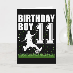 11 Year Old Soccer Birthday Party Theme 11th Gift  Card
