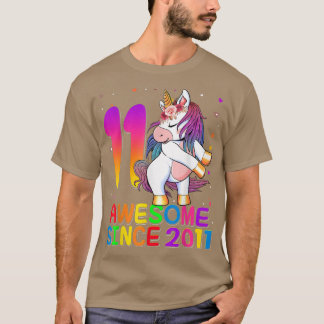 11 Year Old Unicorn Flossing 11th Birthday Girl Un T-Shirt
