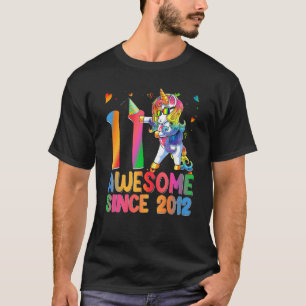11 Year Old Unicorn Flossing 11th Birthday Girl Un T-Shirt