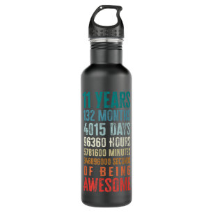 11 Years 132 Months Of Being Awesome 11th Birthday 710 Ml Water Bottle