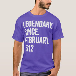 11 Years Legendary Since February 2012 11th Birthd T-Shirt