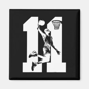11 Years Number 11 Sketll 11th Birthday Magnet