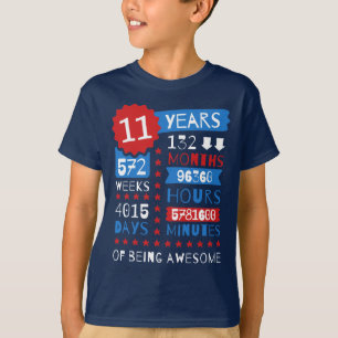 11 Years Of Being Awesome - 11th Birthday Gift Tee