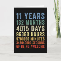 11 Years Of Being Awesome Cool Birthday