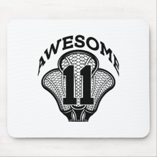 11 Years Of Being Awesome Lacrosse 11th Birthday Mouse Pad