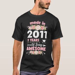 11 Years Old  11th Birthday Born in 2011 Women Gir T-Shirt