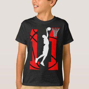 11 years Old 11th Birthday Boy Basketball lovers  T-Shirt