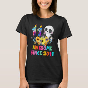 11 Years Old Awesome 2011 11th Birthday Girls Pand T-Shirt