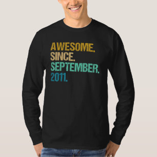 11 Years Old Awesome Since September 2011 11th 8 T-Shirt