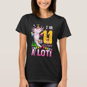 11 Years Old Axolotl 11th Birthday Party Boys Girl T-Shirt