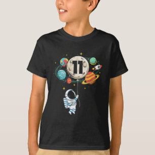 11 Years Old Birthday Boy Astronaut Space 11th Bir T-Shirt