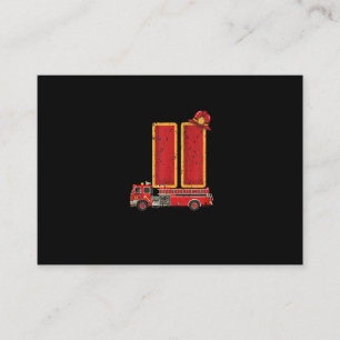 11 Years Old Birthday Boy Gifts Firefighter Business Card
