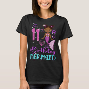 11 Years Old Birthday Girl 11th Birthday Mermaid T-Shirt