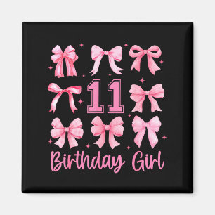 11 Years Old Birthday Girl Nk Bow Girls Kids Cute  Magnet