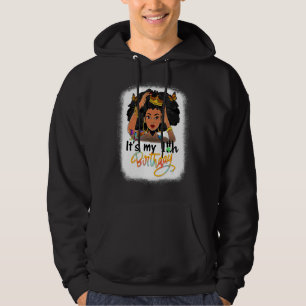 11 Years Old Black Melanin Women Girl It's My 11th Hoodie