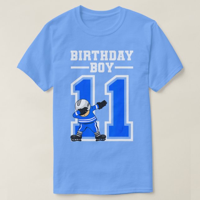 11 Years Old Boy Ice Hockey Player 11th Birthday Y T-Shirt (Design Front)