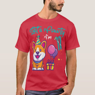 11 Years Old Corgi Dog Lover 11th Birthday Let's P T-Shirt