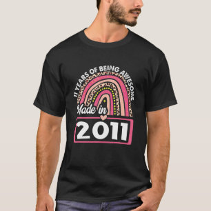11 Years Old Gifts 11Th Birthday Born In 2011 Wome T-Shirt