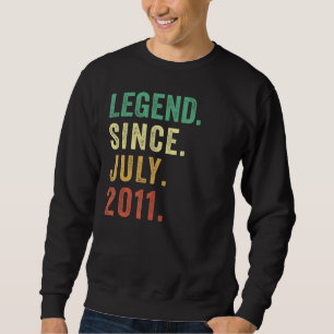 11 Years Old Legend Since July 2011 Vintage 11th B Sweatshirt