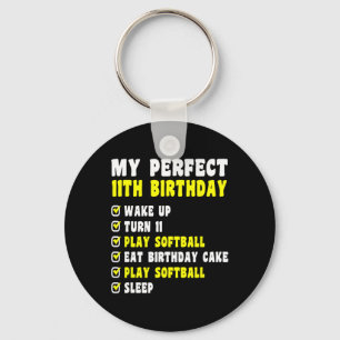 11 Years Old My Perfect 11th Birthday Softll 11th Key Ring