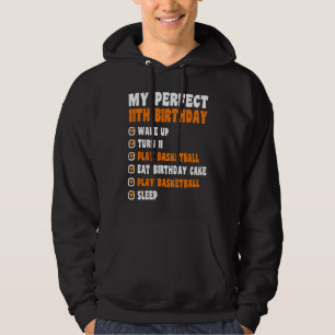 11 Years Old Perfect 11th Birthday Basketball 11th Hoodie