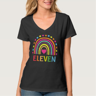11 Years Old Rainbow 11th Birthday For Girls Boys T-Shirt