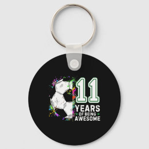 11 Years Old Soccer 11th Birthday Player Kids B-da Key Ring