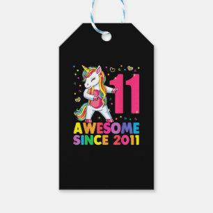 11 Years Old Unicorn Flossing 11th Birthday Girl U Gift Tags