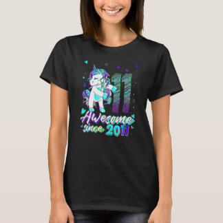 11 Years Old Unicorn Flossing 11th Birthday Unicor T-Shirt