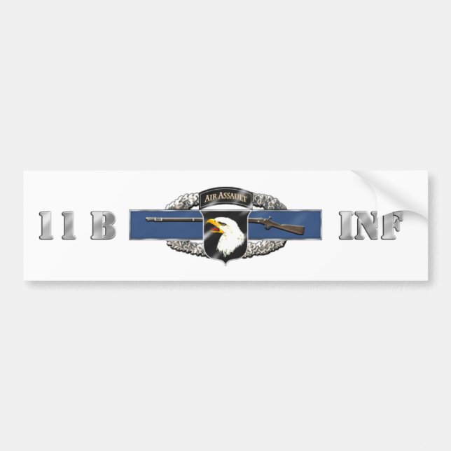 11B 101st Air Assault Division Bumper Sticker (Front)
