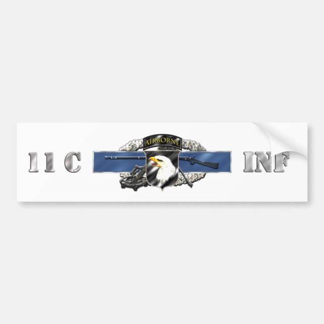 11C 101st Airborne Division Bumper Sticker (Front)