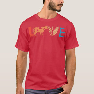 11kV Love Cow Vintage Cow Lover Cow Farming Farmer T-Shirt