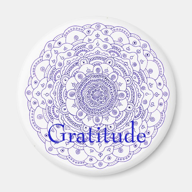 11Mandala 6, Gratitude Magnet (Front)