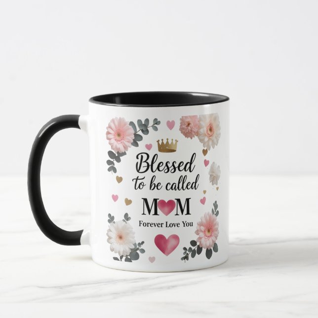 11oz Combo Coffee Cup with Crown & Hearts (Left)